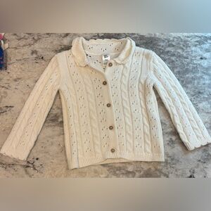 Baby B’gosh (OshKosh B’gosh Pointelle Button Font sweater Knit Cardigan